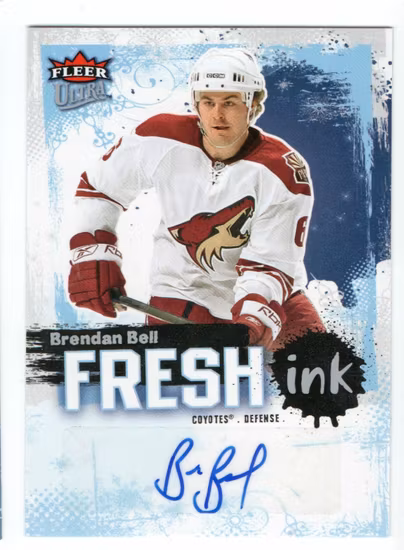 2008-09 Ultra Fresh Ink #FIBE Brendan Bell (30-X59-COYOTES)