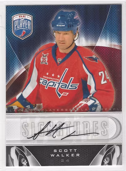 2009-10 Be A Player Signatures #SWK Scott Walker (30-X82-CAPITALS)