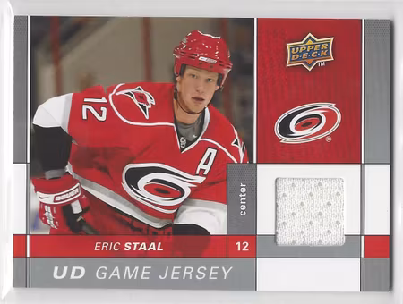 2009-10 Upper Deck Game Jerseys #GJES Eric Staal (30-X3-HURRICANES)