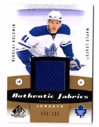 2010-11 SP Game Used Authentic Fabrics Gold #AFNK Nikolai Kulemin (40-X85-MAPLE LEAFS)