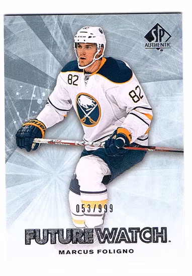 2011-12 SP Authentic #185 Marcus Foligno RC (40-X46-SABRES)