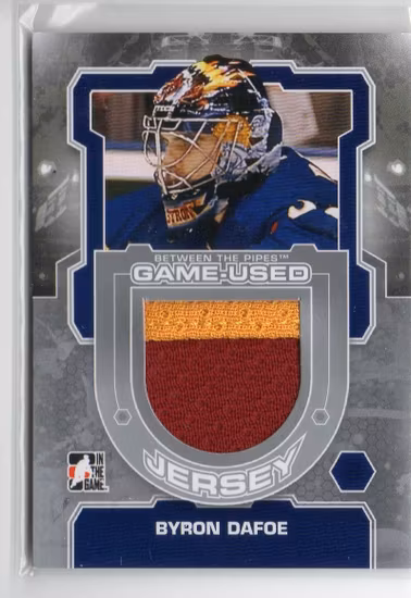 2012-13 Between The Pipes Jerseys Silver #M16 Byron Dafoe (40-126x6-THRASHERS)