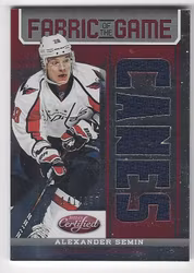 2012-13 Certified Fabric of the Game Mirror Red Jersey Team Die Cut #FOGSEM Alexander Semin (40-X127-HURRICANES)