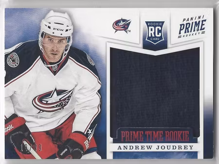 2012-13 Panini Prime Prime Time Rookies Jerseys #35 Andrew Joudrey (30-X88-BLUEJACKETS)