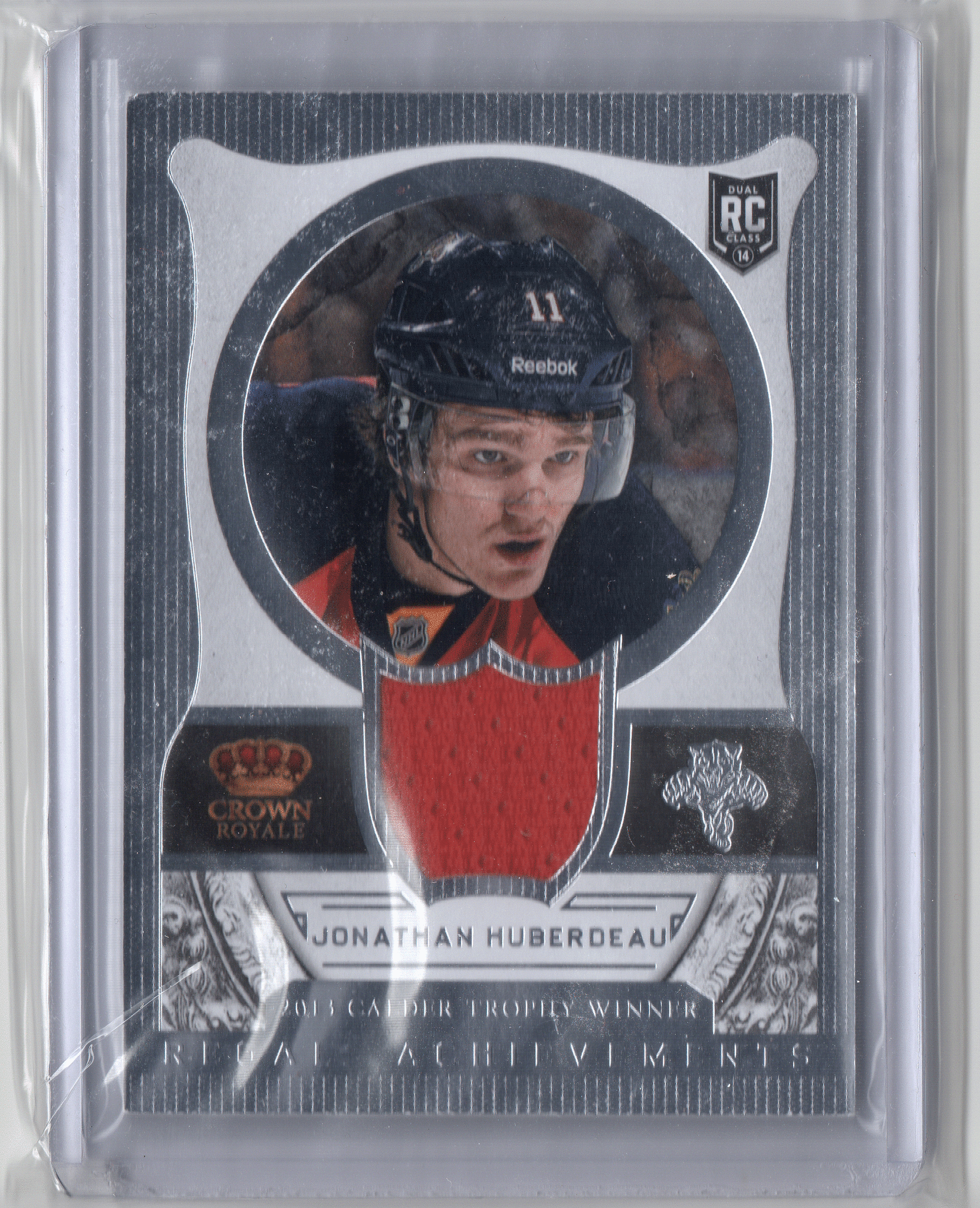 2013-14 Crown Royale Regal Achievements Materials #RAJH Jonathan Huberdeau (40-12x8-NHLPANTHERS)