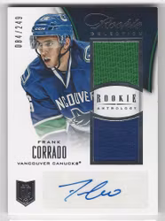 2013-14 Panini Rookie Anthology #188 Frank Corrado JSY AU RC (40-15x7-CANUCKS)