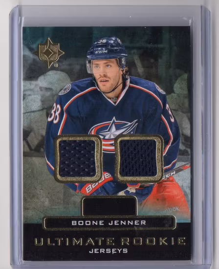 2013-14 Ultimate Collection Ultimate Rookie Jerseys #URJBJ Boone Jenner (40-20x5-BLUEJACKETS)
