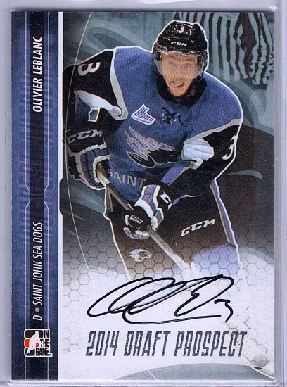 2014-15 ITG Draft Prospects Autographs #AOL2 Olivier LeBlanc (30-X99-OTHERS)