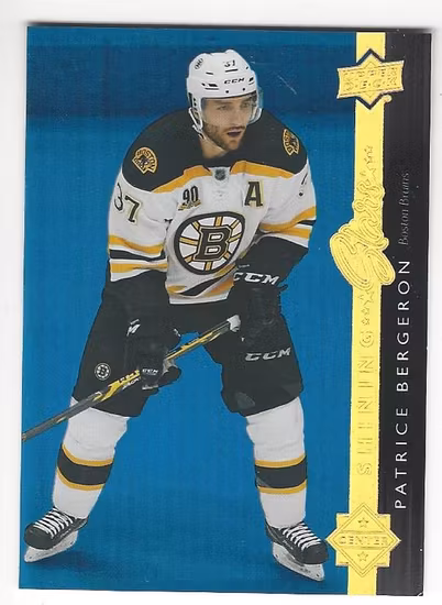 2014-15 Upper Deck Shining Stars Royal Blue #SS22 Patrice Bergeron (40-23x1-BRUINS)