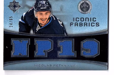 2015-16 Ultimate Collection Iconic Fabrics #IFNP Nicolas Petan (30-X1-NHLJETS)