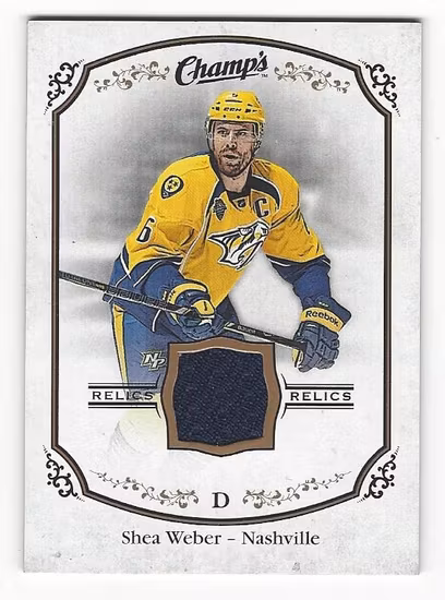 2015-16 Upper Deck Champ's Jerseys #JSW Shea Weber C (40-X126-PREDATORS)