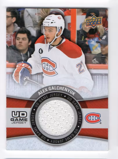 2015-16 Upper Deck Game Jerseys #GJAG Alex Galchenyuk 1F (40-X5-CANADIENS)