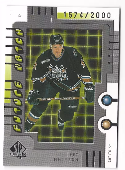 1999-00 SP Authentic #120 Jeff Halpern RC (20-X45-CAPITALS)