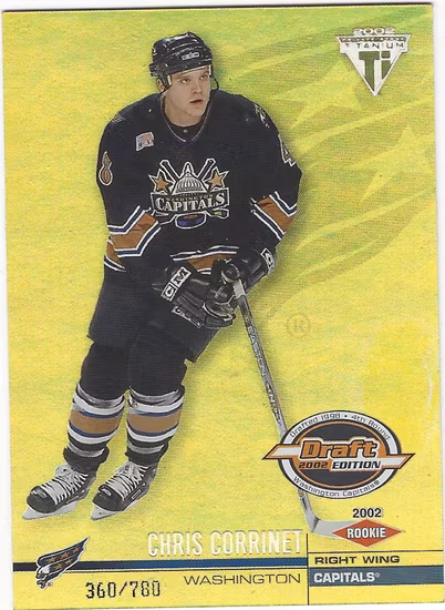 2001-02 Titanium Draft Day Edition #169 Chris Corrinet RC (20-X38-CAPITALS)