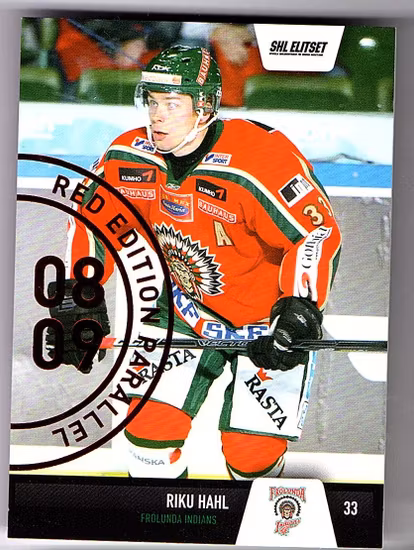 2008-09 Swedish SHL Elitset Parallel #173 Riku Hahl (20-X30-OTHERS)