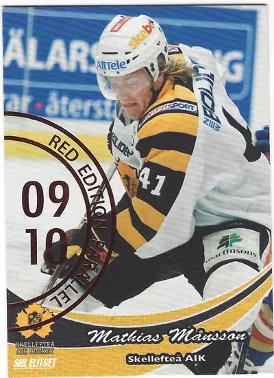 2009-10 Swedish SHL Elitset Red Parallel #118 Mathias Mansson (20-X75-OTHERS)