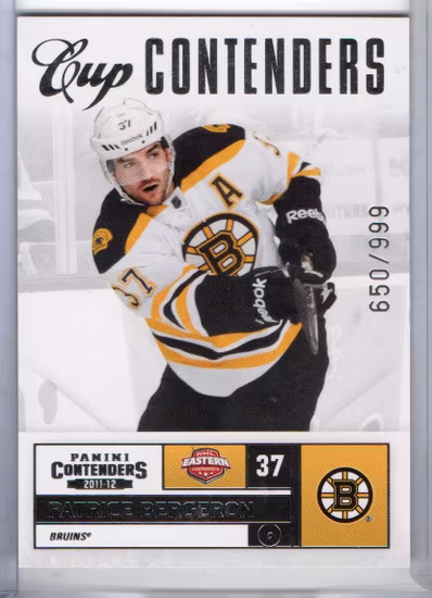 2011-12 Panini Contenders #104 Patrice Bergeron CC (20-X118-BRUINS)