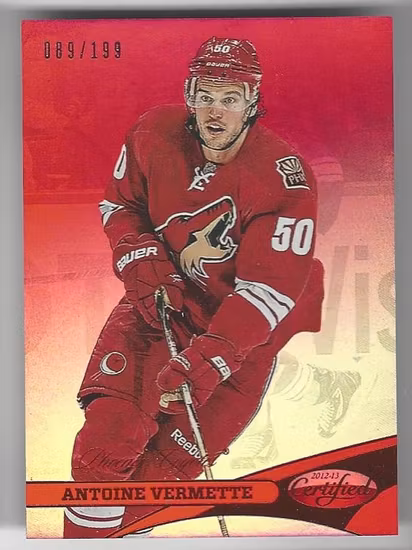 2012-13 Certified Mirror Red #50 Antoine Vermette (20-X127-COYOTES)