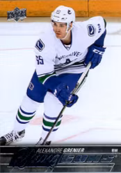 2015-16 Upper Deck #470 Alexandre Grenier YG RC (20-X17-CANUCKS)