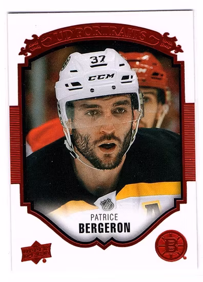 2015-16 Upper Deck UD Portraits Red #P46 Patrice Bergeron (20-X47-BRUINS)