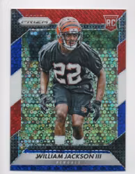 2016 Panini Prizm Prizms Red White and Blue #293 William Jackson III (25-X289-NFLBENGALS)
