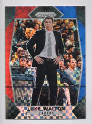2017-18 Panini Prizm Prizms Red White and Blue #290 Luke Walton CO (10-X287-NBALAKERS)