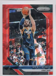 2018-19 Panini Prizm Prizms Red Ice #133 Ricky Rubio (20-X287-NBAJAZZ)
