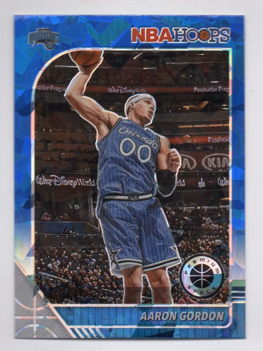 2019-20 Hoops Premium Stock Prizms Blue Cracked Ice #137 Aaron Gordon (20-X288-NBAMAGIC)