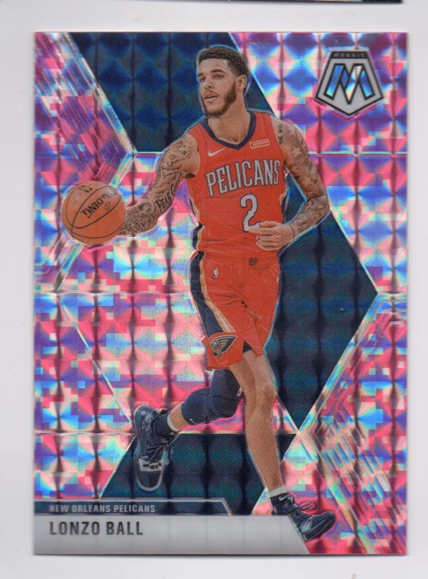 2019-20 Panini Mosaic Mosaic Pink Camo #166 Lonzo Ball (25-X287-NBAPELICANS)