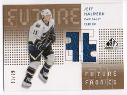 2002-03 SP Game Used Future Fabrics Gold #FFJH Jeff Halpern (60-X145-CAPITALS)