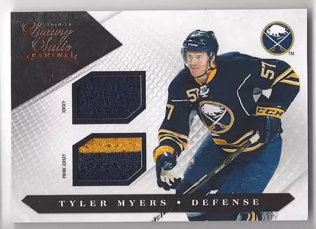 2010-11 Luxury Suite Jerseys Prime #10 Tyler Myers (60-X107-SABRES)