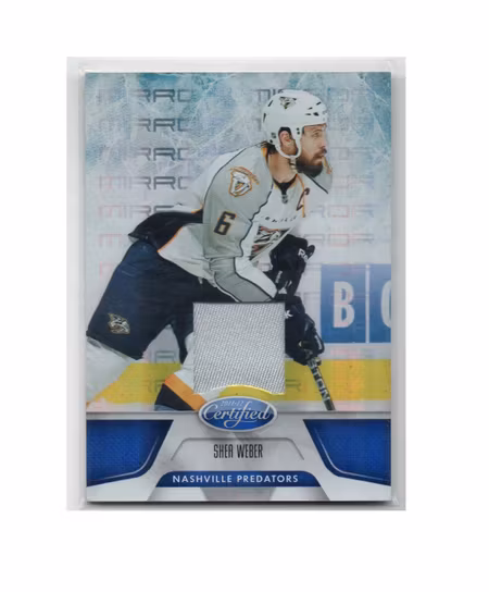 2011-12 Certified Mirror Blue Materials #134 Shea Weber (30-X262-PREDATORS)