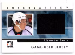 2009-10 ITG Superlative Game Used Jerseys Silver #GUJ57 Alexander Semin (60-X80-CAPITALS)