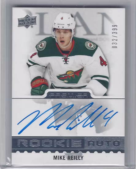 2016-17 Upper Deck Premier #64 Mike Reilly AU RC (60-X82-NHLWILD)