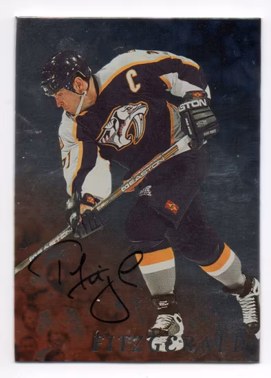 1998-99 Be A Player Autographs #73 Tom Fitzgerald (30-X123-PREDATORS)