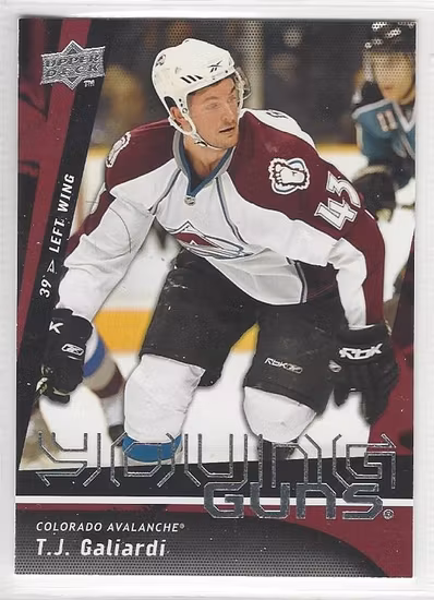 2009-10 Upper Deck #241 T.J. Galiardi YG RC (30-294x7-AVALANCHE)