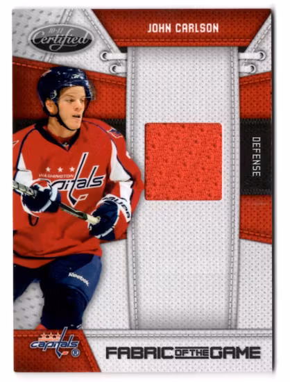 2010-11 Certified Fabric of the Game #JOC John Carlson (30-147x6-CAPITALS)