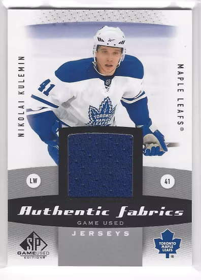 2010-11 SP Game Used Authentic Fabrics #AFNK Nikolai Kulemin (30-X85-MAPLE LEAFS)