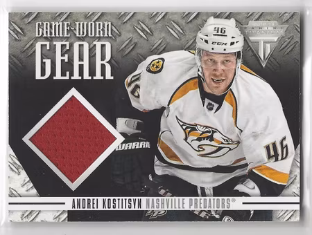 2012-13 Panini Titanium Game Worn Gear #GGAK Andrei Kostitsyn (30-X38-PREDATORS)