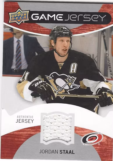2012-13 Upper Deck Game Jerseys #GJJS Jordan Staal H (30-126x4-HURRICANES)
