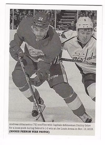 2015-16 Upper Deck Portfolio #306 Andreas Athanasiou (30-153x7-RED WINGS)