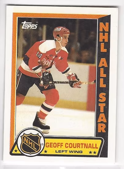 1989-90 Topps Sticker Inserts #9 Geoff Courtnall DP (10-289x9-CAPITALS)