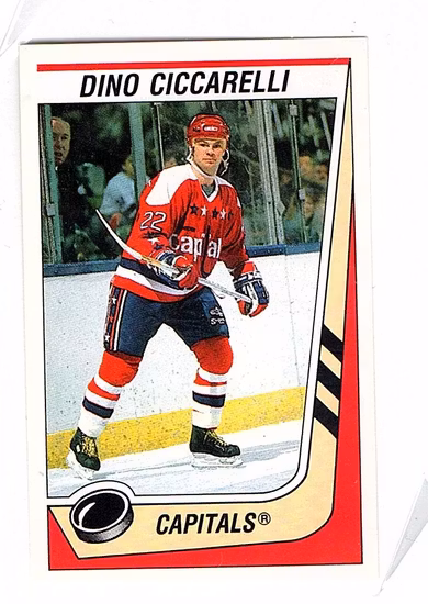 1989-90 Panini Stickers #342 Dino Ciccarelli (5-X124-CAPITALS)