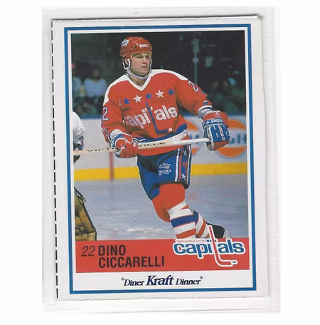 1990-91 Kraft #7 Dino Ciccarelli (20-X78-CAPITALS)