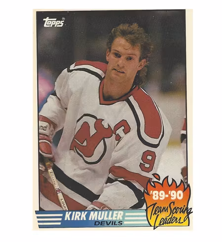 1990-91 Topps Team Scoring Leaders #7 Kirk Muller (10-161x8-DEVILS)