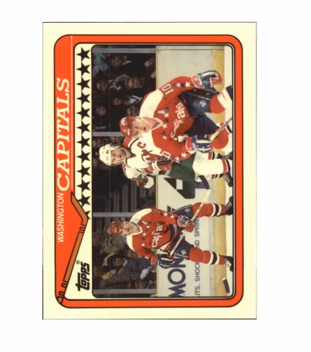 1990-91 Topps Tiffany #394 Capitals Team Kirk Muller Scott Stevens (12-X69-CAPITALS)