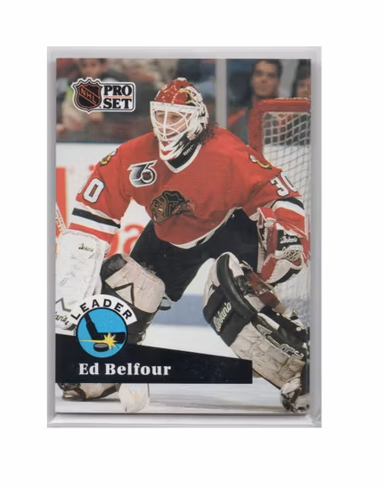 1991-92 Pro Set #600 Ed Belfour LL (10-X215-BLACKHAWKS)