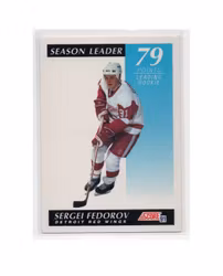 1991-92 Score American #408 Sergei Fedorov SL (10-X196-RED WINGS)