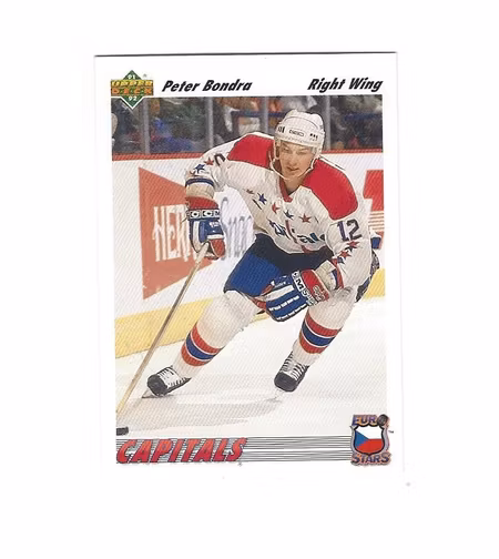 1991-92 Upper Deck Euro-Stars #E12 Peter Bondra (10-X118-CAPITALS)