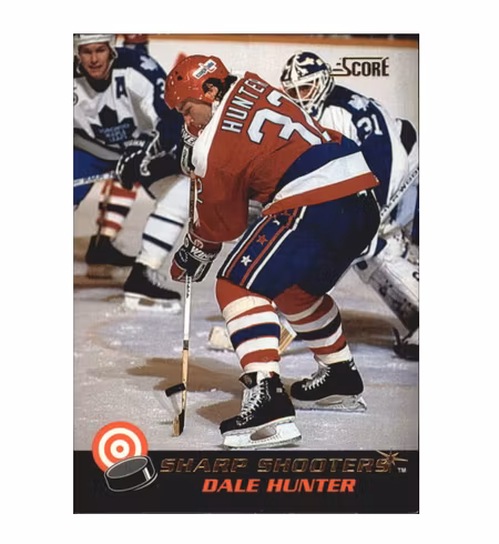 1992-93 Score Sharp Shooters Canadian #4 Dale Hunter (10-X67-CAPITALS)